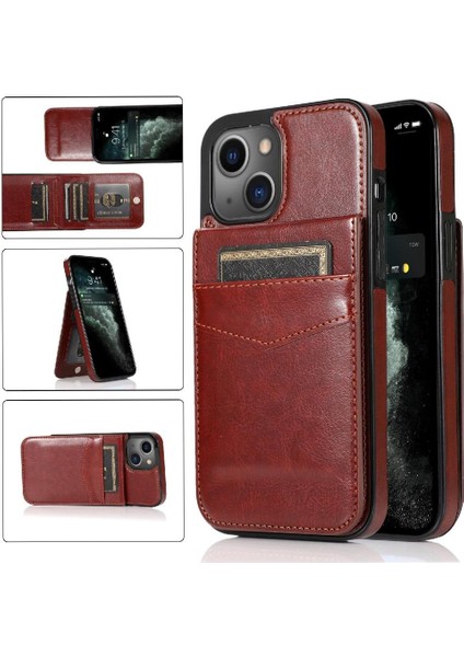 Kredi Kartı Tutucu Kılıf Cüzdan Premium ile IPhone 13 ile Uyumlu (Yurt Dışından)