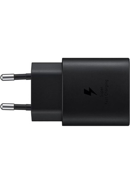 Siyah Galaxy M33 Type-C Fast Şarj Adaptörü 25W Siyah (Samsung Türkiye Garantili) 2 Yıl