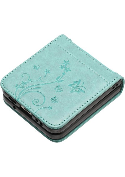 Samsung Galaxy Z Flip6 Manyetik Kapatma Bilek Kayışı Pu Kart Için Flip Case (Yurt Dışından) fiyatları