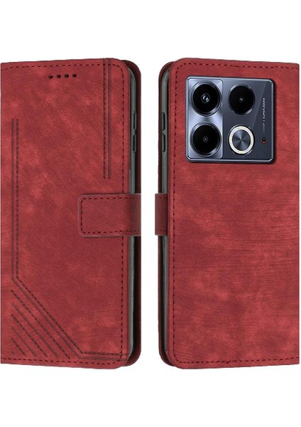 Infinix Not 40 5g Kickstand Pu Deri Cüzdan Kartı Için Flip Case (Yurt Dışından)