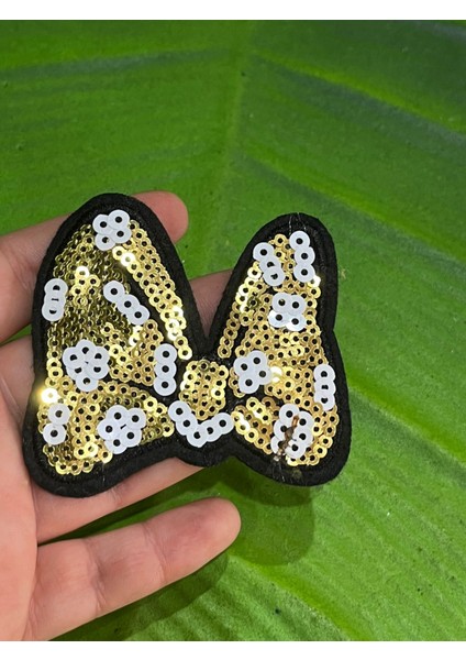 6x5 cm Ütü Ile Yapışan Pul Payetli Fiyonk Arma Dikiş Aplike