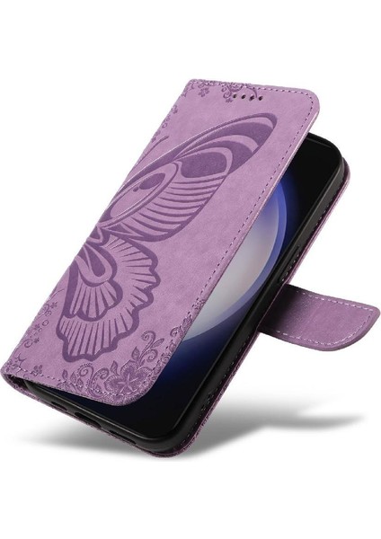 Samsung Galaxy S24 Artı Yüksek Kaliteli Deri ile Kabartmalı Flip Case (Yurt Dışından) fırsatları