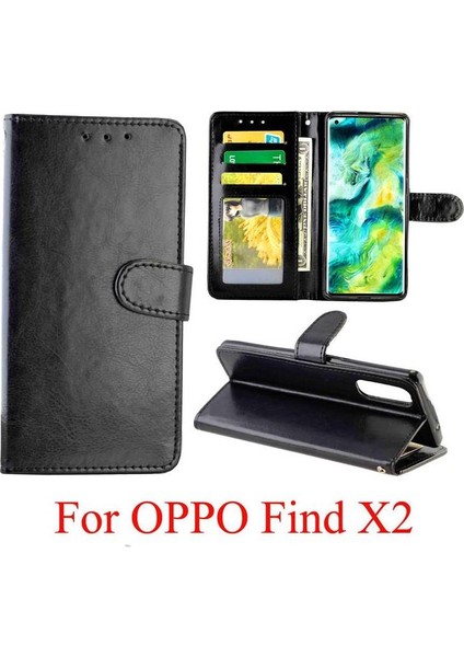 Oppo Bulmak Için Flip Case X2 Pu Deri Kart Tutucu Kickstand Manyetik (Yurt Dışından)