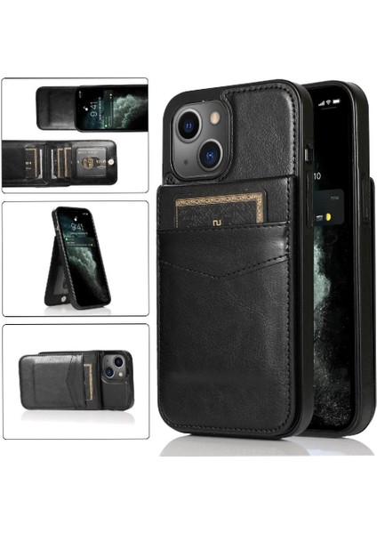 Kredi ile IPhone 13 Mini Premium Deri Çanta Cüzdan ile Uyumlu (Yurt Dışından)