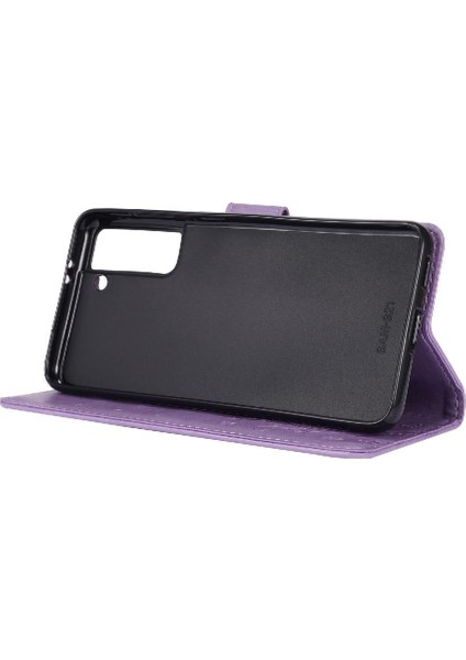 Samsung Galaxy S21 Fe 5g Için Filp Durumda Kickstand Bilek Kayışı Kart Tutucu (Yurt Dışından)