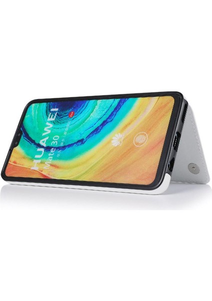 BDT Boutique Huawei Mate 30 Için Cüzdan Durumda Çift Manyetik Toka Pu Deri Kickstand (Yurt Dışından)