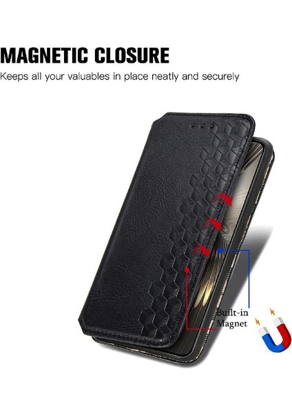 BDT Boutique Xiaomi Poco F6 Moda Tasarım Cüzdan Fonksiyonu Için Flip Case Deri Kılıf (Yurt Dışından)