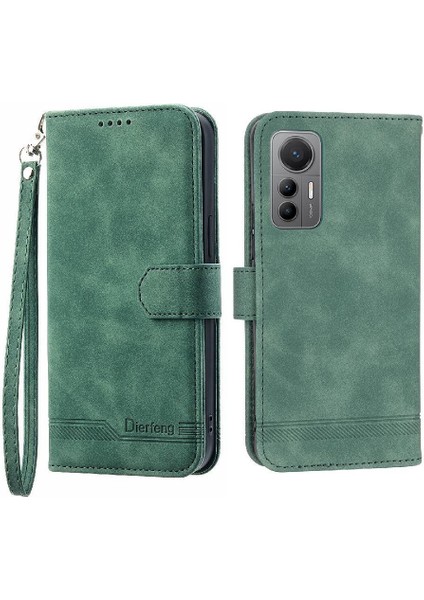 Xiaomi 12 Pro Manyetik Kapatma Bileklik Kart Yuvaları Premium Için Flip Case (Yurt Dışından)