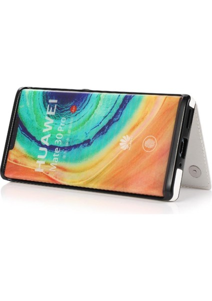 Kart Tutucu Kickstand ile Huawei Mate 30 Pro Pu Deri Için Cüzdan Kılıf (Yurt Dışından)