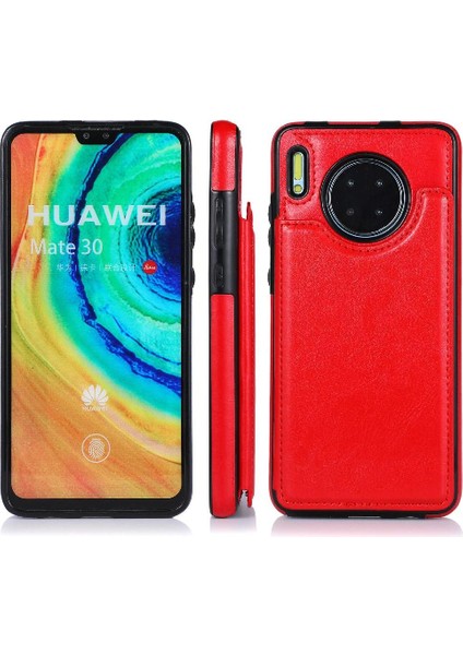 BDT Boutique Huawei Mate 30 Için Cüzdan Durumda Çift Manyetik Toka Pu Deri Kickstand (Yurt Dışından)