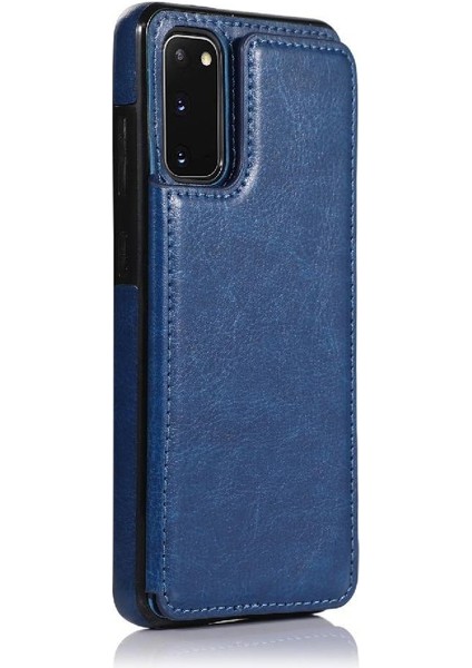 Kart Tutucu Pu Deri Kickstand ile Samsung Galaxy S20 Için Cüzdan Kılıf (Yurt Dışından) modelleri