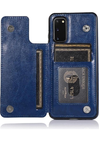 Kart Tutucu Pu Deri Kickstand ile Samsung Galaxy S20 Için Cüzdan Kılıf (Yurt Dışından) indirimleri