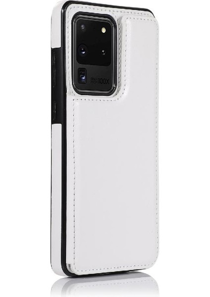 Kart Pu ile Samsung Galaxy S20 Ultra Kickstand Kart Yuvaları Için Cüzdan Kılıf (Yurt Dışından) fiyatları