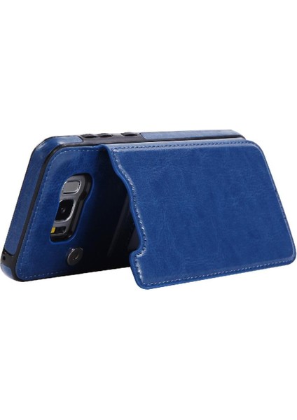 Kart Tutucu Kart Yuvaları Kickstand Pu ile Samsung Galaxy S8 Için Cüzdan Kılıf (Yurt Dışından) modelleri