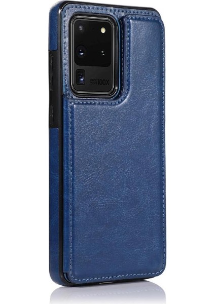 Kart Pu ile Samsung Galaxy S20 Ultra Kickstand Kart Yuvaları Için Cüzdan Kılıf (Yurt Dışından) modelleri