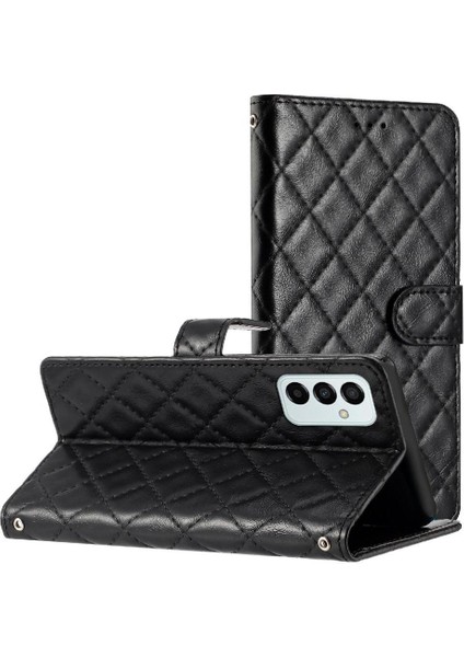 Samsung Galaxy M52 5g Tpu Darbeye Kickstand Manyetik Kart Için Flip Case (Yurt Dışından)