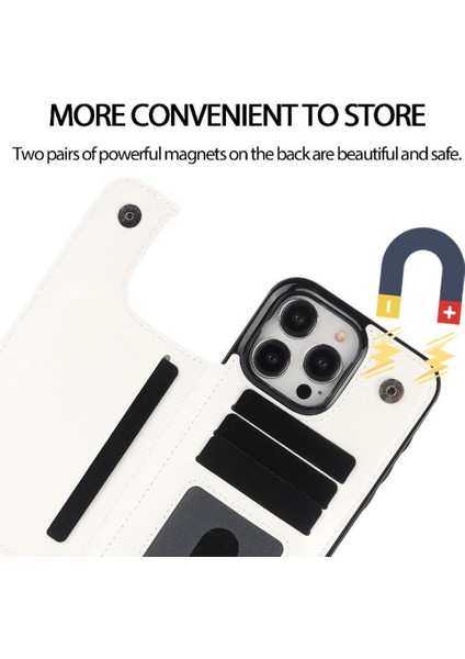 Kart Tutucu Kart Yuvaları Çift ile IPhone 15 Pro Kickstand Için Cüzdan Kılıf (Yurt Dışından) modelleri