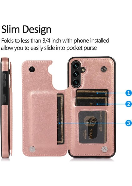 Samsung Galaxy A35 5g Kart Yuvaları Için Cüzdan Kılıf Pu Deri Kickstand (Yurt Dışından) modelleri