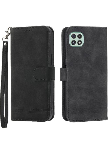 Samsung Galaxy A22 5g Manyetik Kapatma Kart Yuvaları Nakit Için Flip Case (Yurt Dışından)
