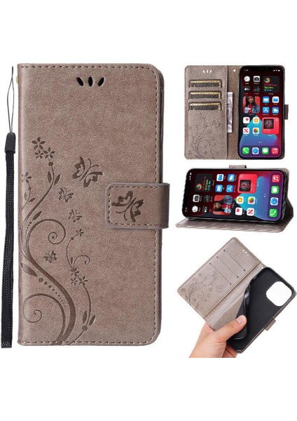 IPhone 15 Için Filp Durumda Pro Max Kart Tutucu Pu Deri Manyetik Kapatma (Yurt Dışından)