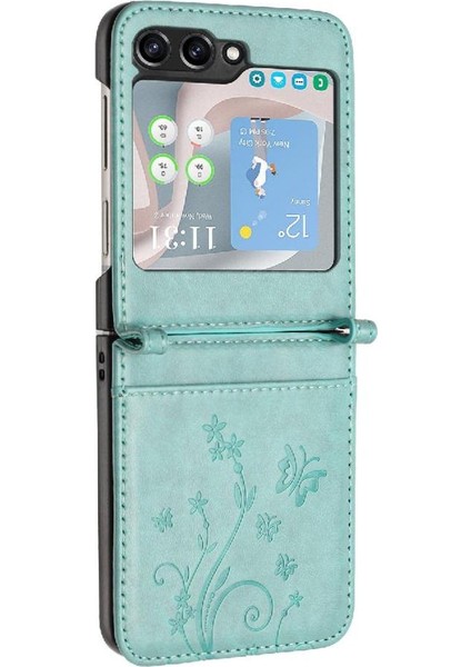 Samsung Galaxy Z Flip5 Pu Deri Kart Tutucu Bilek Kayışı Için Filp Durumda (Yurt Dışından) fiyatları