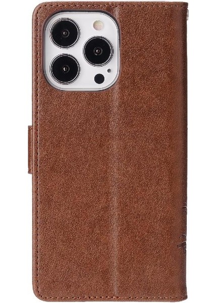 IPhone 13 Için Filp Durumda Pro Manyetik Kapatma Kart Tutucu Bilek Kayışı Pu (Yurt Dışından) modelleri