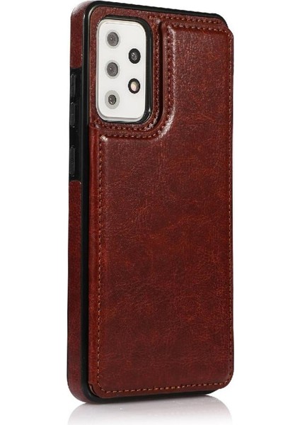 Kart Sahibinin Pu Deri Kart Yuvaları ile Samsung Galaxy A72 Için Cüzdan Kılıf (Yurt Dışından) modelleri