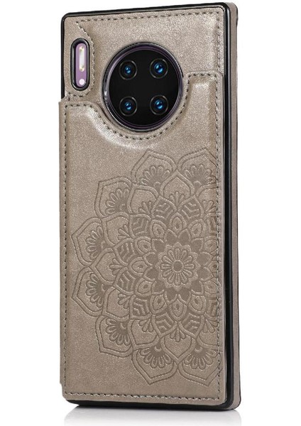 BDT Boutique Cüzdan Kart Tutucu Kılıf ile Huawei Mate 30 Desen Çiçek Çift Flip (Yurt Dışından)