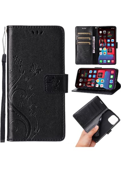 IPhone 15 Için Filp Durumda Pro Manyetik Kapatma Kart Tutucu Pu Deri Bilek (Yurt Dışından)