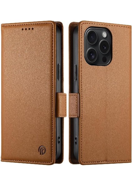 IPhone 15 Için Flip Case Pro Kart Yuvaları Iş Günlük Kullanım Cüzdan Flip (Yurt Dışından)