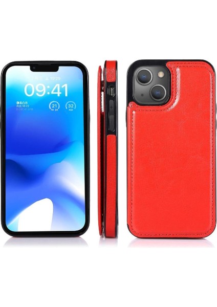 Kart Tutucu ile IPhone 14 Için Cüzdan Durumda Pu Deri Kart Yuvaları Kickstand (Yurt Dışından) fırsatları