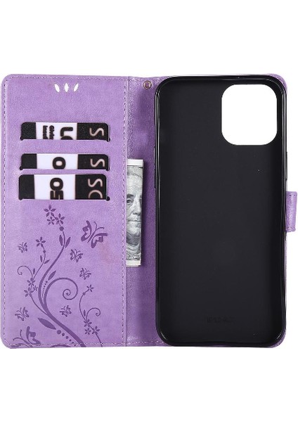 IPhone 13 Için Filp Durumda Pro Max Kickstand Kart Tutucu Pu Deri Bilek (Yurt Dışından)