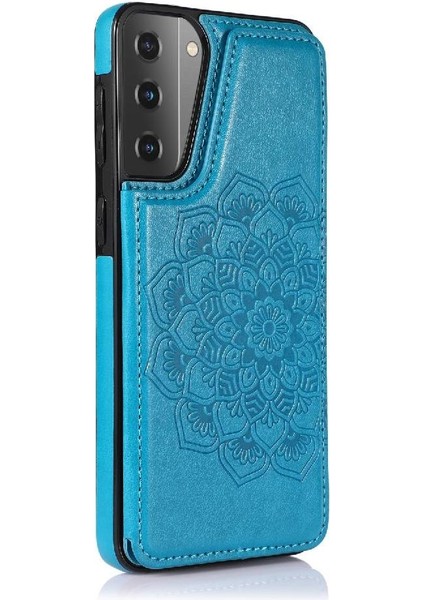 Samsung Galaxy S21 Kabartmalı Mandala Pu Için Kart Tutucu Kılıf ile Cüzdan (Yurt Dışından) modelleri