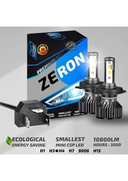 Zeron Premium Series H4 LED Xenon Şimşek Etkili LED Xenon LED Ampul