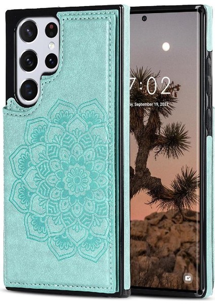 Samsung Galaxy S24 Ultra Desen Çiçek Için Kart Tutucu Kılıf ile Cüzdan (Yurt Dışından) indirimleri