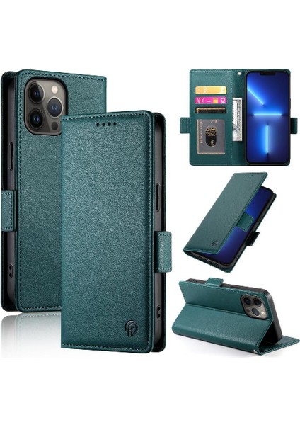 IPhone 13 Için Flip Case Pro Max Kartvizit Yuvaları Cüzdan Günlük Kullanım Flip (Yurt Dışından)