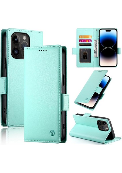 IPhone 14 Pro Günlük Kullanım Için Flip Case Kart Yuvaları Cüzdan Çevirme Iş (Yurt Dışından)