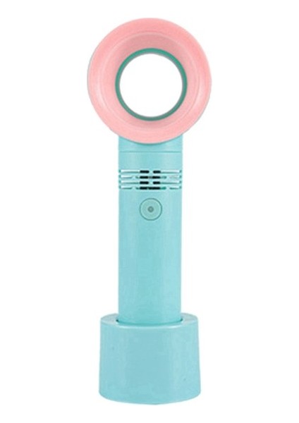 Mini El Fanı Küçük Pilli Fan Kanatsız ve Taşınabilir Fan (Mavi) (Yurt Dışından)
