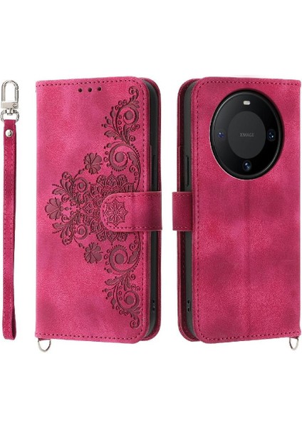 Huawei Mate 60 Bileklik Kabartmalı Çoklu Kredi Kartı Için Flip Case (Yurt Dışından)