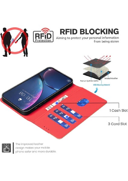 IPhone 15 Pro Max Rfıd Engelleme Kickstand Darbeye Tpu Için Flip Case (Yurt Dışından) modelleri