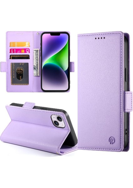 IPhone 14 Için Flip Case Artı Flip Kartvizit Yuvaları Günlük Kullanım Cüzdan (Yurt Dışından)