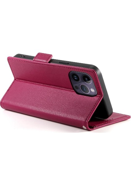 IPhone 14 Için Flip Case Pro Max Cüzdan Flip Kartvizit Yuvaları Günlük Kullanım (Yurt Dışından)