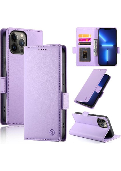 IPhone 13 Için Flip Case Pro Max Kartvizit Yuvaları Cüzdan Günlük Kullanım Flip (Yurt Dışından)