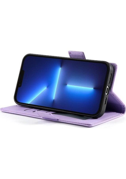 IPhone 13 Için Flip Case Pro Max Kartvizit Yuvaları Cüzdan Günlük Kullanım Flip (Yurt Dışından)