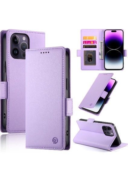 IPhone 14 Için Flip Case Pro Max Cüzdan Flip Kartvizit Yuvaları Günlük Kullanım (Yurt Dışından)