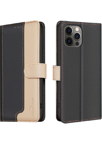 IPhone 12 Için Flip Case Pro Max Darbeye Tpu Iç Kabuk Rfıd Engelleme (Yurt Dışından)