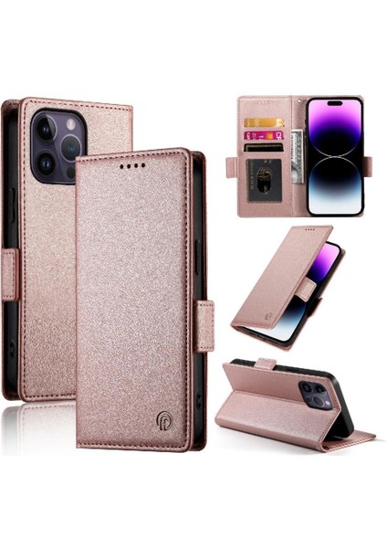 IPhone 14 Için Flip Case Pro Max Cüzdan Flip Kartvizit Yuvaları Günlük Kullanım (Yurt Dışından)
