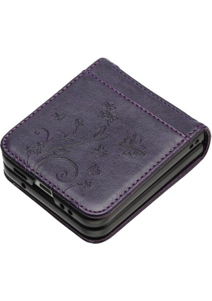 Samsung Galaxy Z Flip6 Manyetik Kapatma Bilek Kayışı Pu Kart Için Flip Case (Yurt Dışından) fiyatları