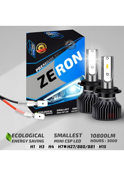 Zeron Premium Series H27 LED Xenon Şimşek Etkili LED Xenon LED Ampul