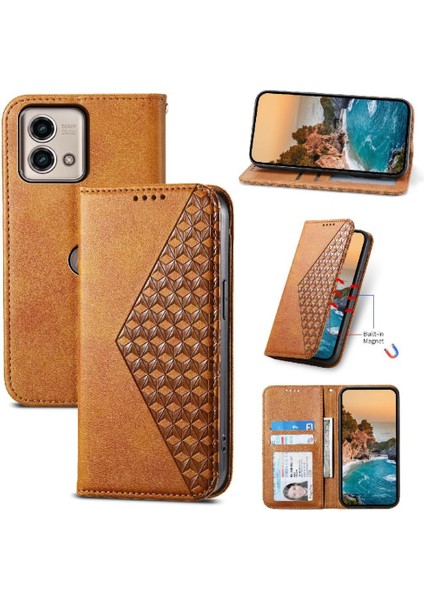 Motorola Moto G Stylus 5g 2023 Eşkenar Dörtgen Şekli Günlük Kullanım Standı Için Flip Case (Yurt Dışından)